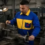 کاپشن تک آبی زرد