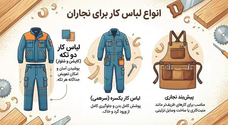 خرید لباس کار نجاری از شرکت کسا